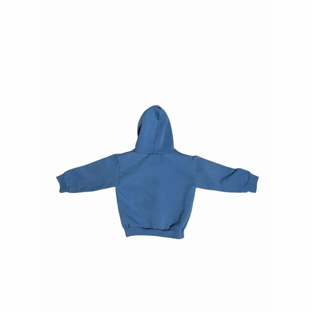 Kids Full Zip Hoodie Blue Size 4 Long Sleeve Casual